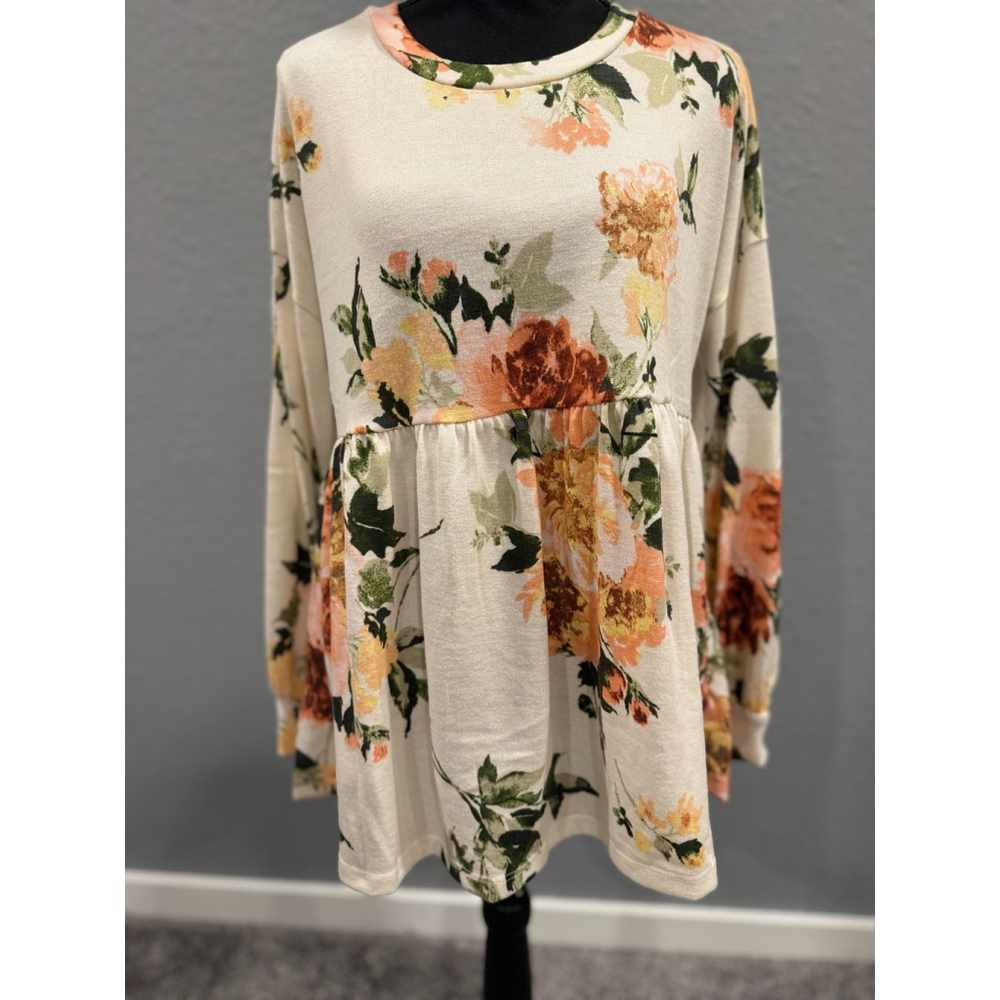 White Birch Women's Floral Peplum Top | Sz Small | NWOT - Picture 3 of 12